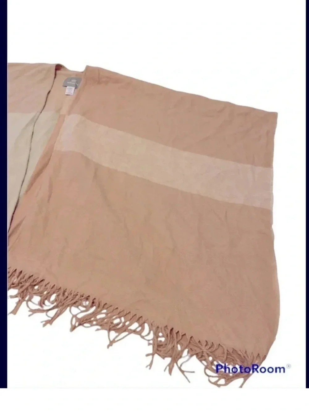 Soia & Kyo Two Tone Cream Fringe Poncho